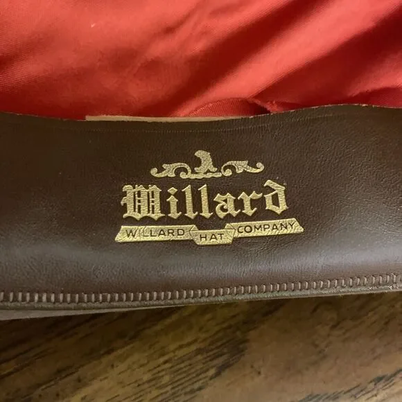 Vintage Willard Hat Co Dark Tan Felt Made in Texas Feather Hat Band Western 60’s - Picture 7 of 10